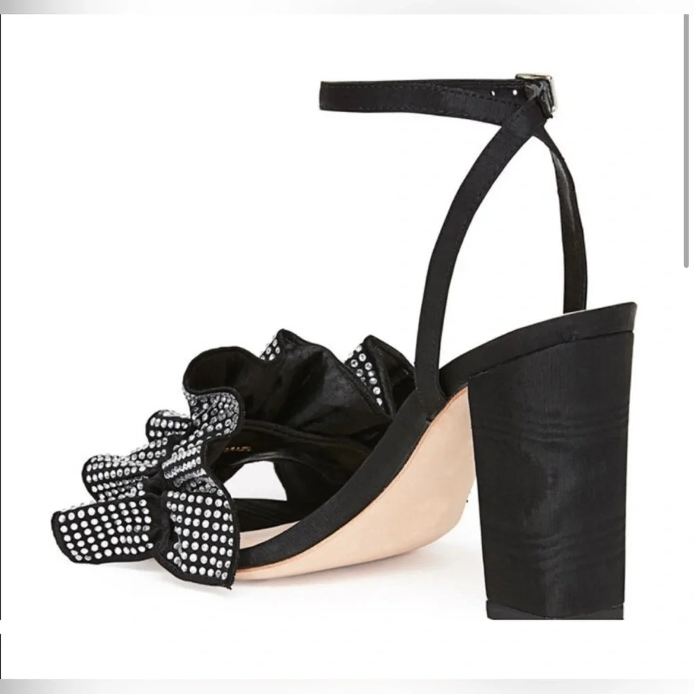 NIB LOEFFLER RANDALL SAVANNAH RHINESTONE RUFFLE HEEL - Picture 3 of 12